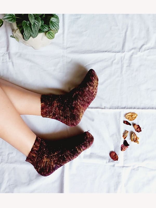 Brown Crochet Sock Pattern PDF